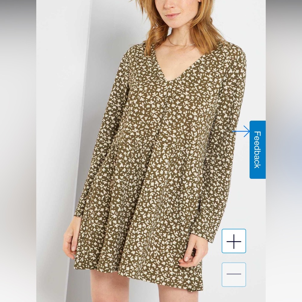 Kiabi Long Sleeve Waffle Knit Dress